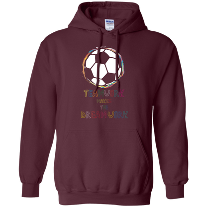 Soccer T-shirt Teamwork Makes The Dreamwork Maroon