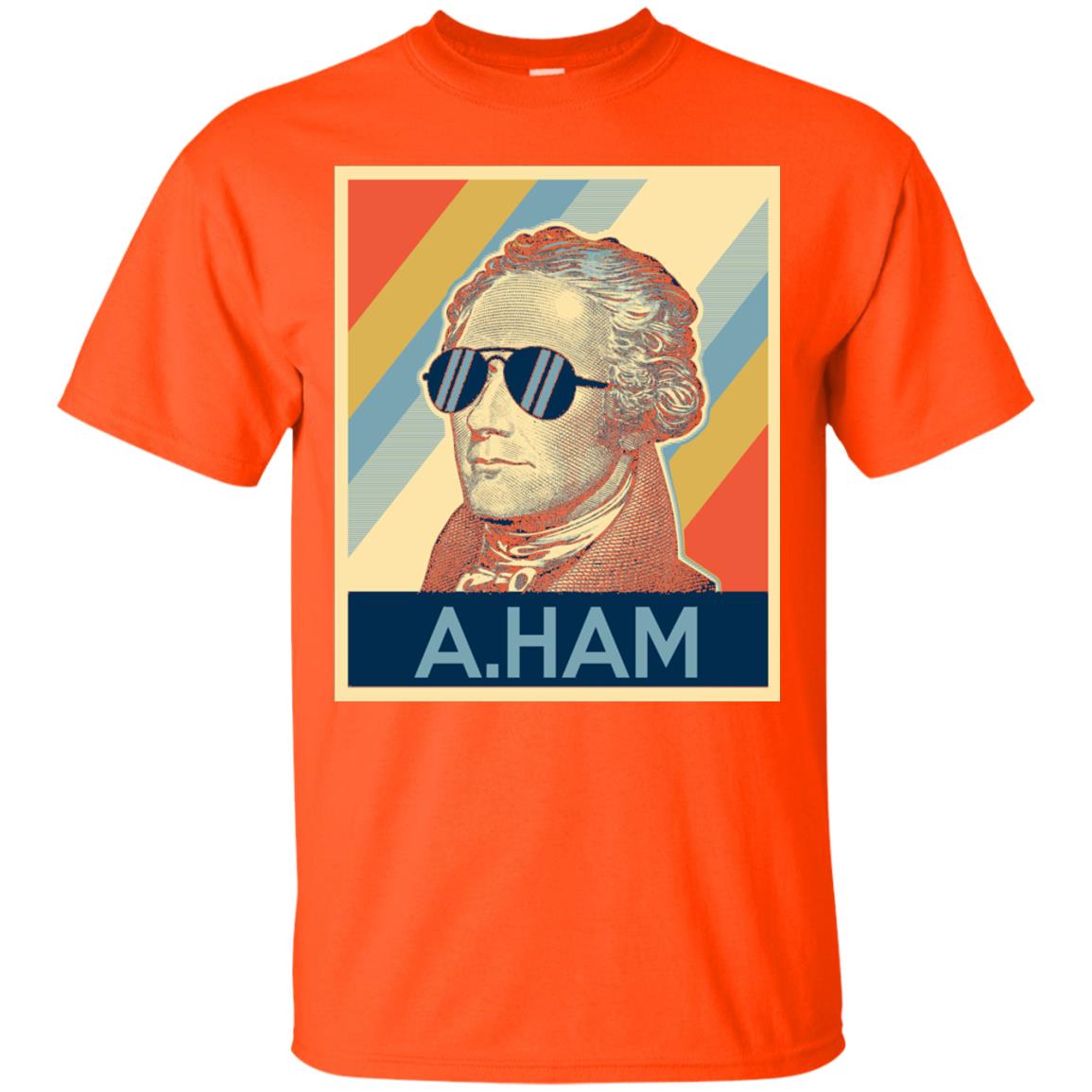 Hamilton Shirt Wearing Sunglasses Orange