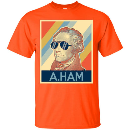 Hamilton Shirt Wearing Sunglasses Orange