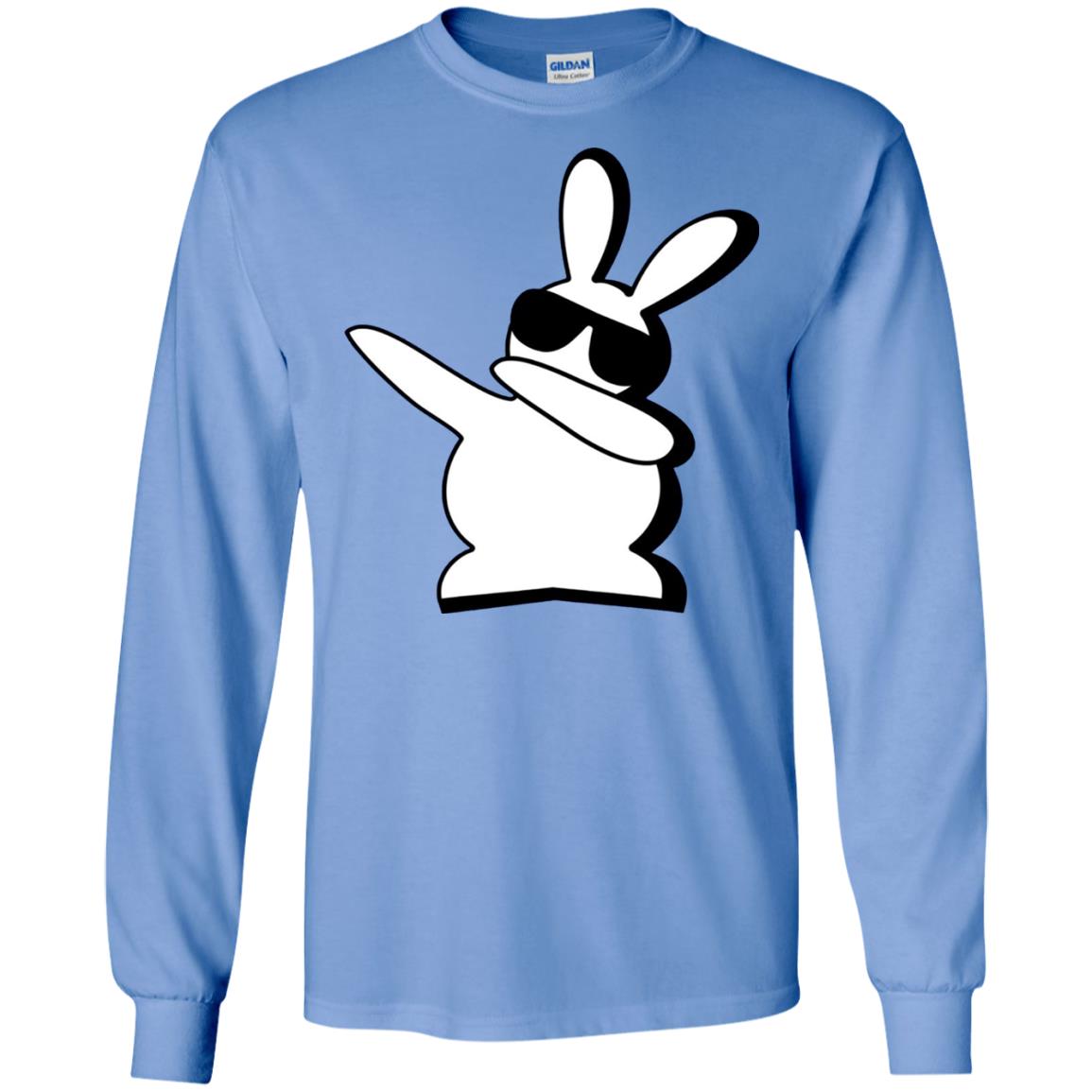 Dabbing Hip Hop Bunny Easter Dab Rabbit Dance T-shirt Carolina Blue