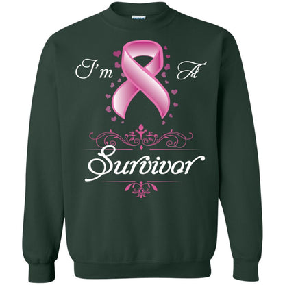 I Am A Survivor Breast Cancer Awareness Shirt Forest Green