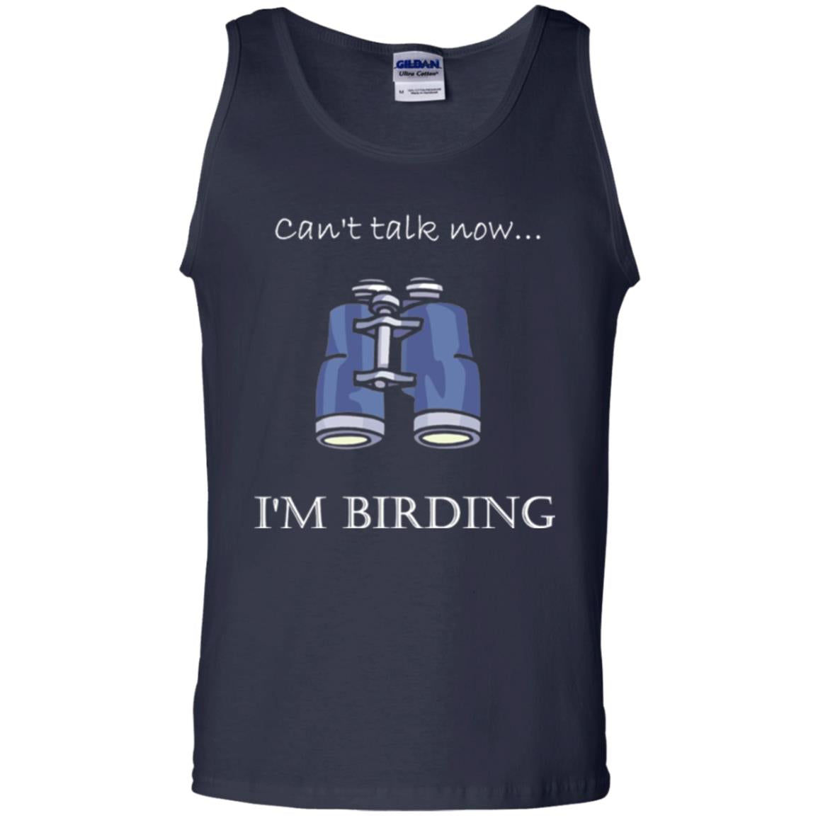 Can_t Talk Now I_m Birding Bird-watching T-shirt Navy