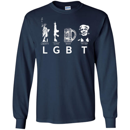 Lgbt T-shirt Liberty Guns Beer Trump Navy