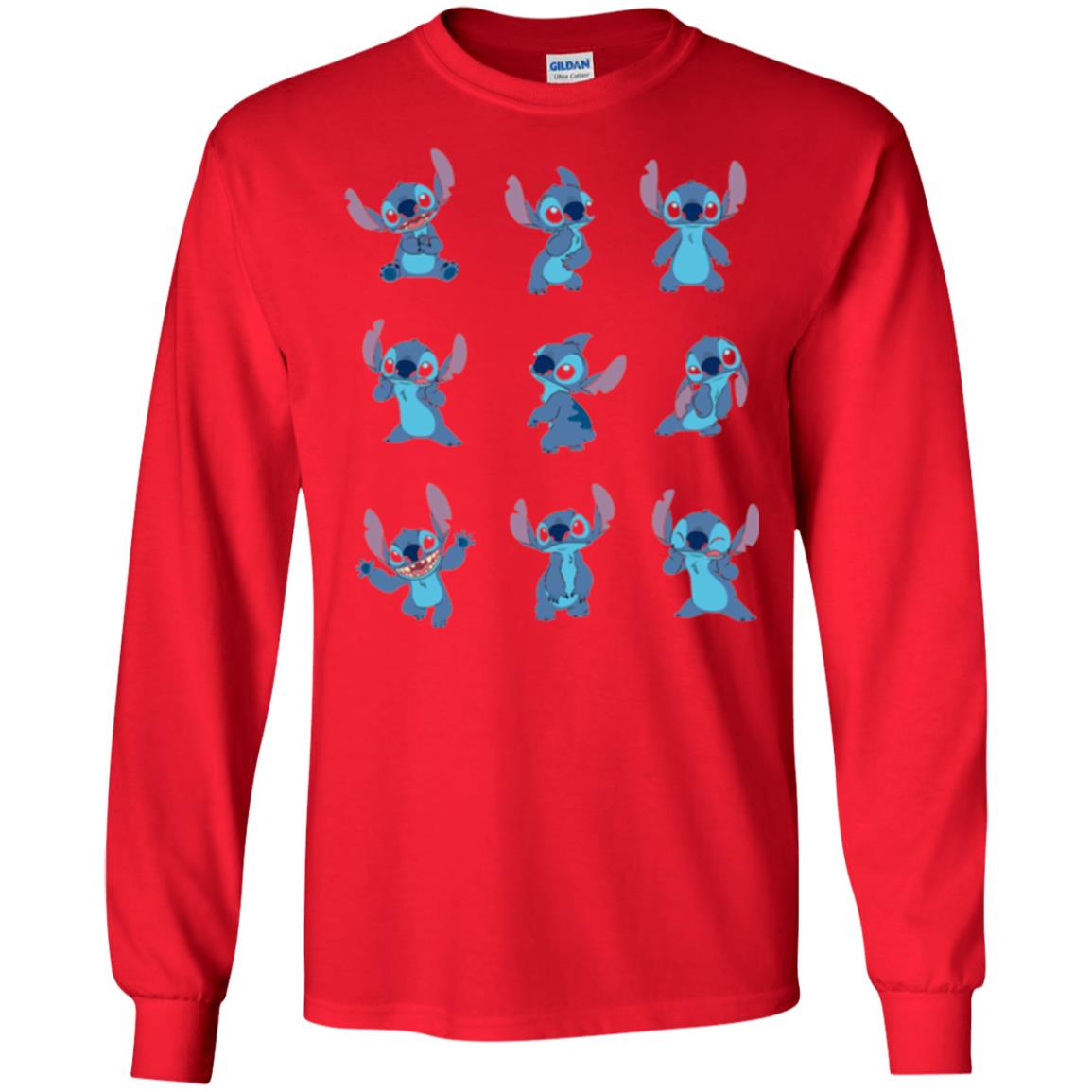 Stitch T-shirt Disney Many Moods Red