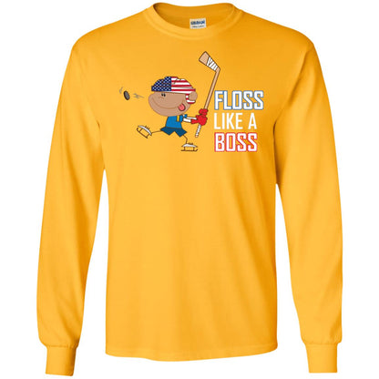 Floss Like A Boss Shirt For Hockey Players Gold