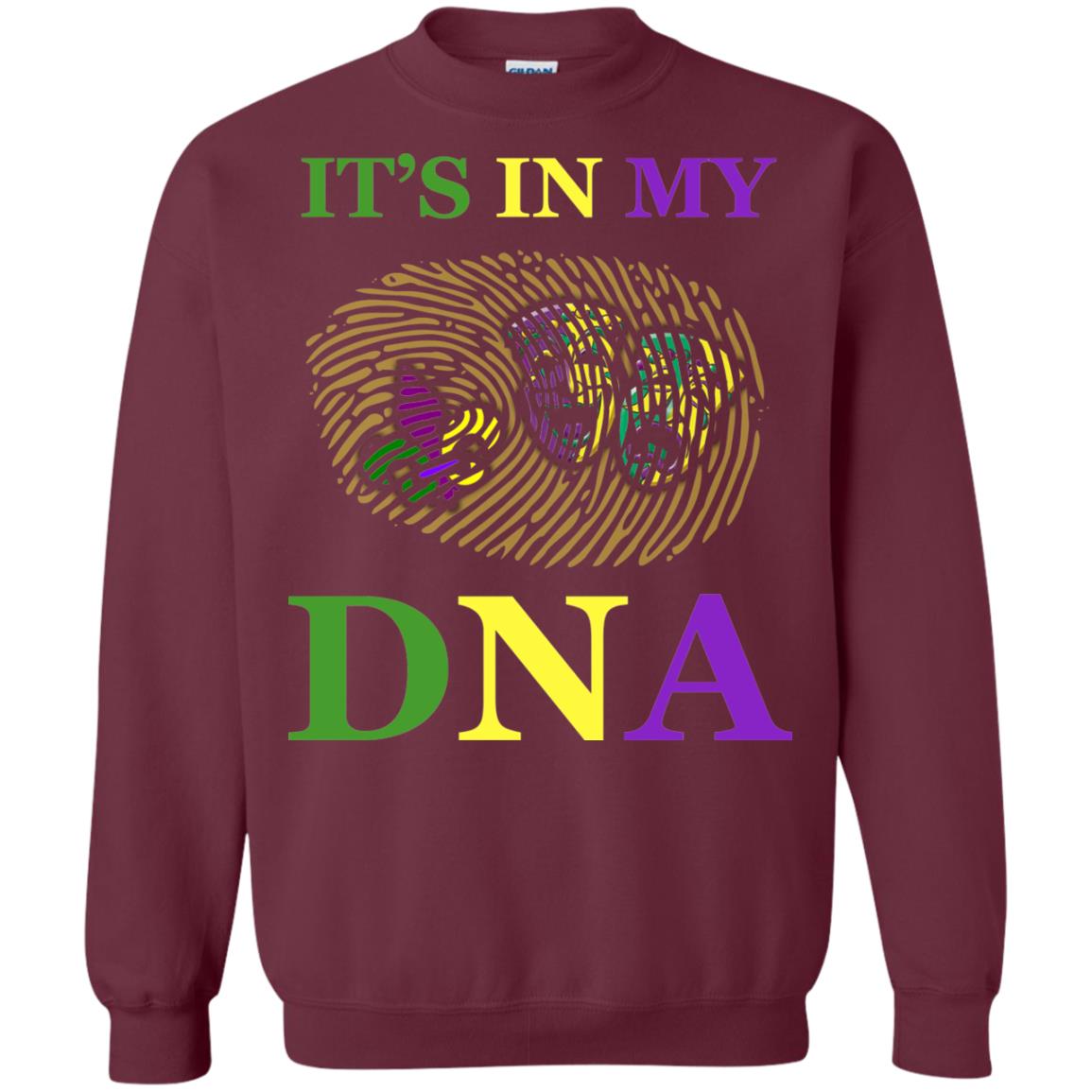 Mardi Gras T-shirt It's In My Dna Maroon