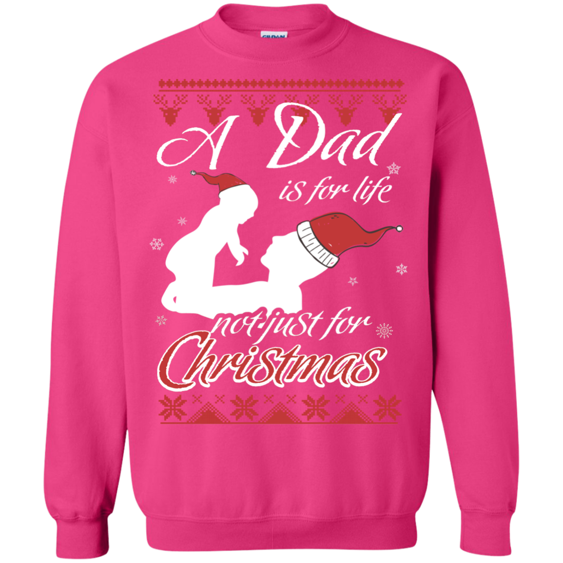 Family T-Shirt A Dad Is For Life Not Just For Christmas Heliconia
