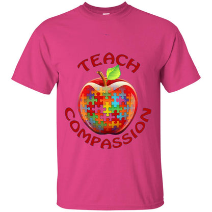 Teach Compassion Autism Awareness T-shirt Heliconia
