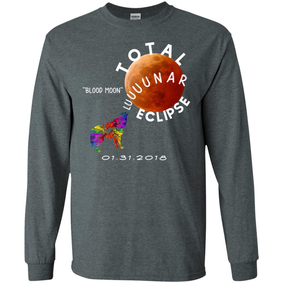 Best Total Lunar Eclipse Shirt 2018 Blood Moon T-shirt Dark Heather