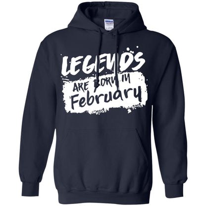 February Birthday Shirt Legends Are Born In February Navy