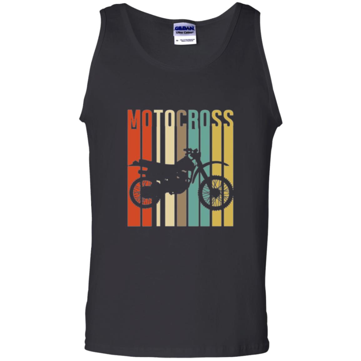 Dirt Bike Silhouette T-shirt Cool Vintage Motocross Black