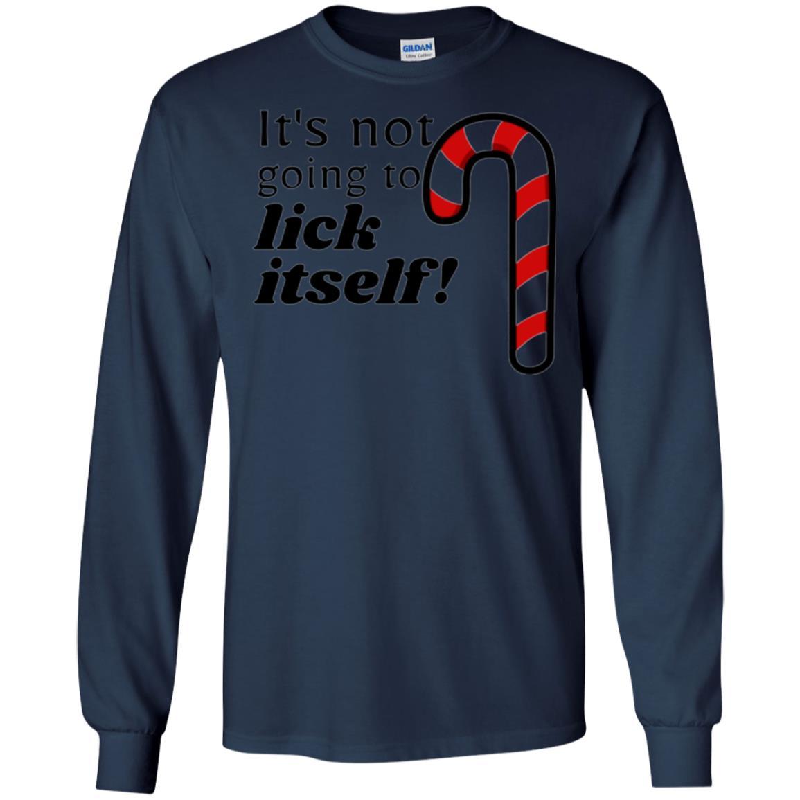 Christmas T-shirt It_s Not Going To Lick Itself Navy