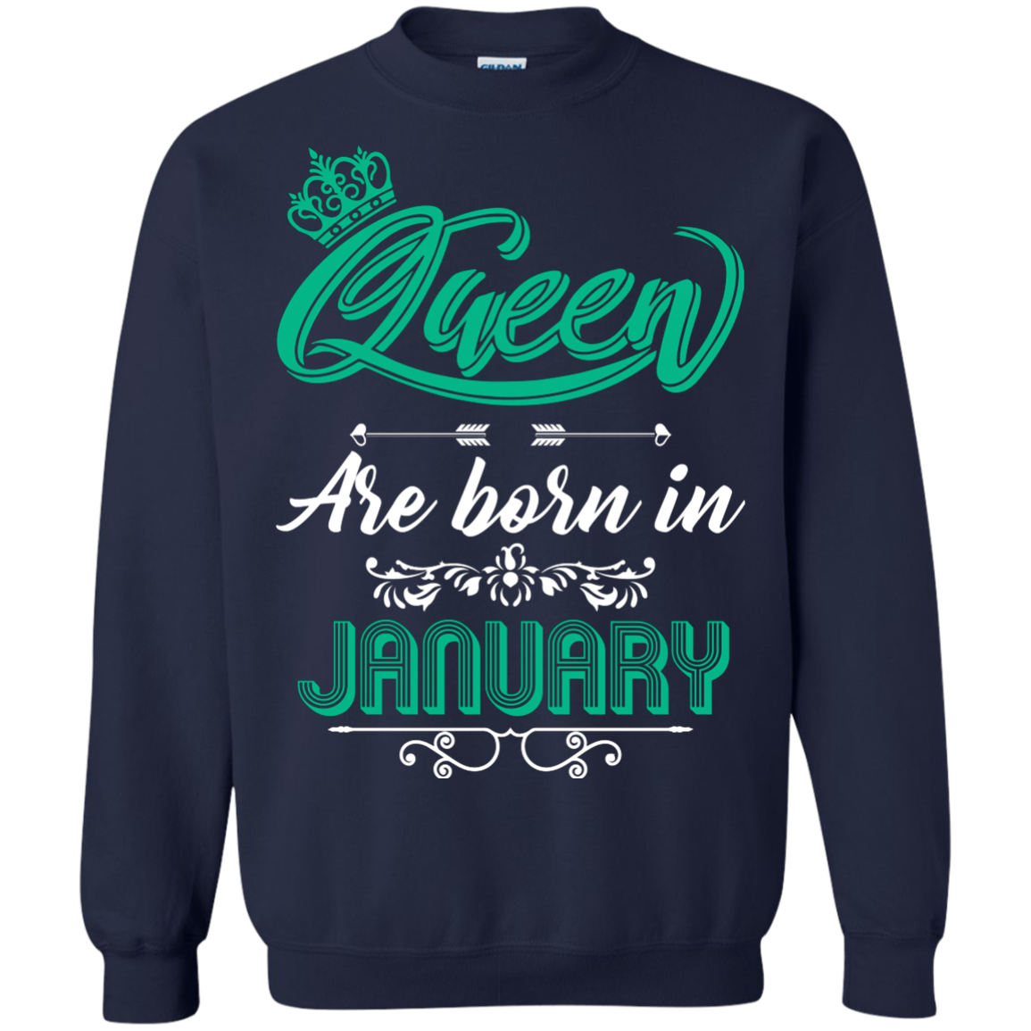 Brithday T-Shirt Queen Are Born In January Navy