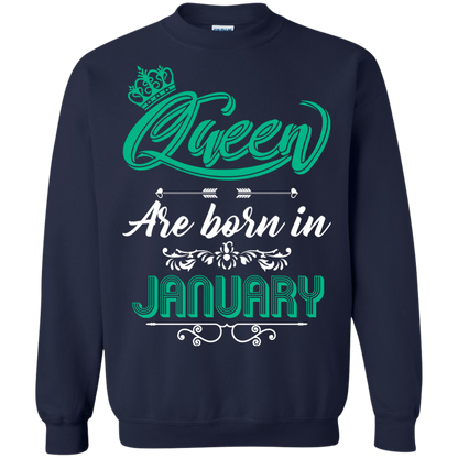 Brithday T-Shirt Queen Are Born In January Navy