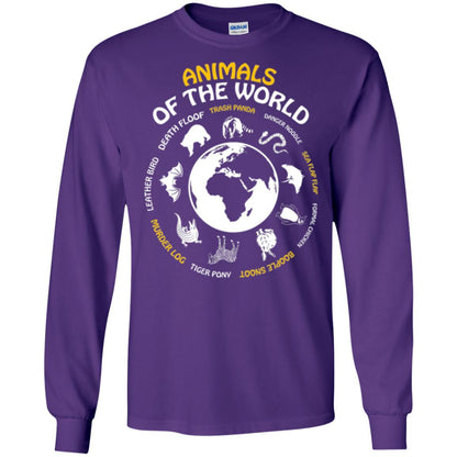 Rare Animals Of The World T-shirt Purple
