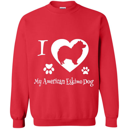 Dog Lover T-shirt I Love My American Eskimo Dog Red
