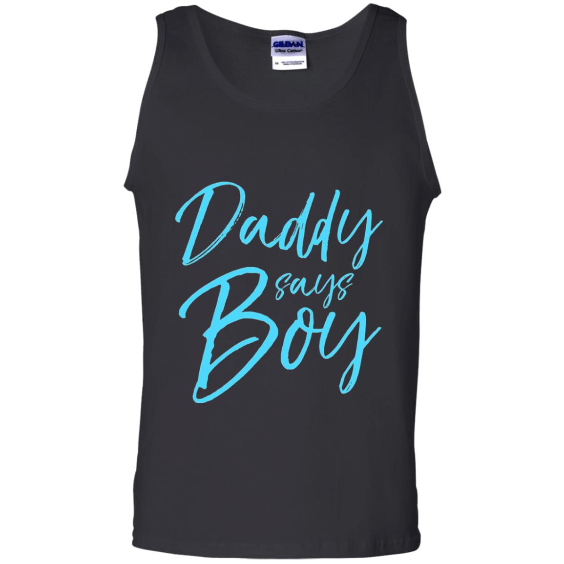 Daddy Says Boy Blue Gender Reveal Announcement Black