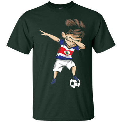 Dabbing Soccer Boy Costa Rica Jersey Football Shirt Forest