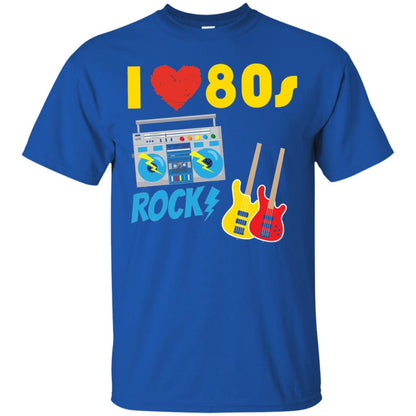 I Love The 80s Rock Eighties Shirt Royal