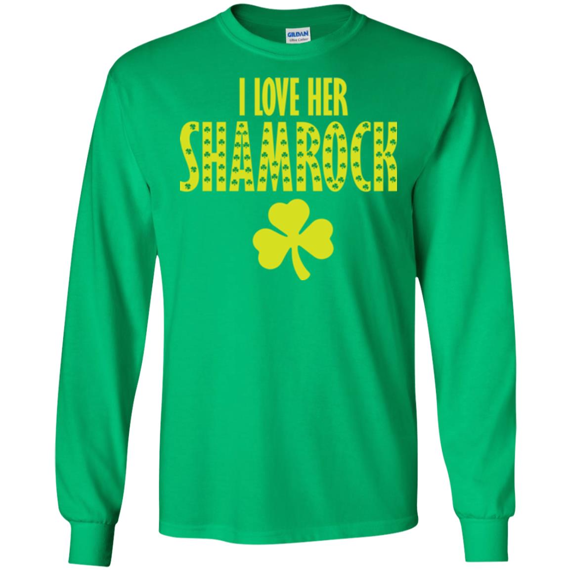 St. Patrick's Day T-shirt I Love Her Shamrock Irish Green
