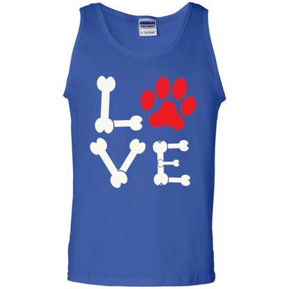 Dog Lover T-shirt Love My Dog Red Pawprint Royal