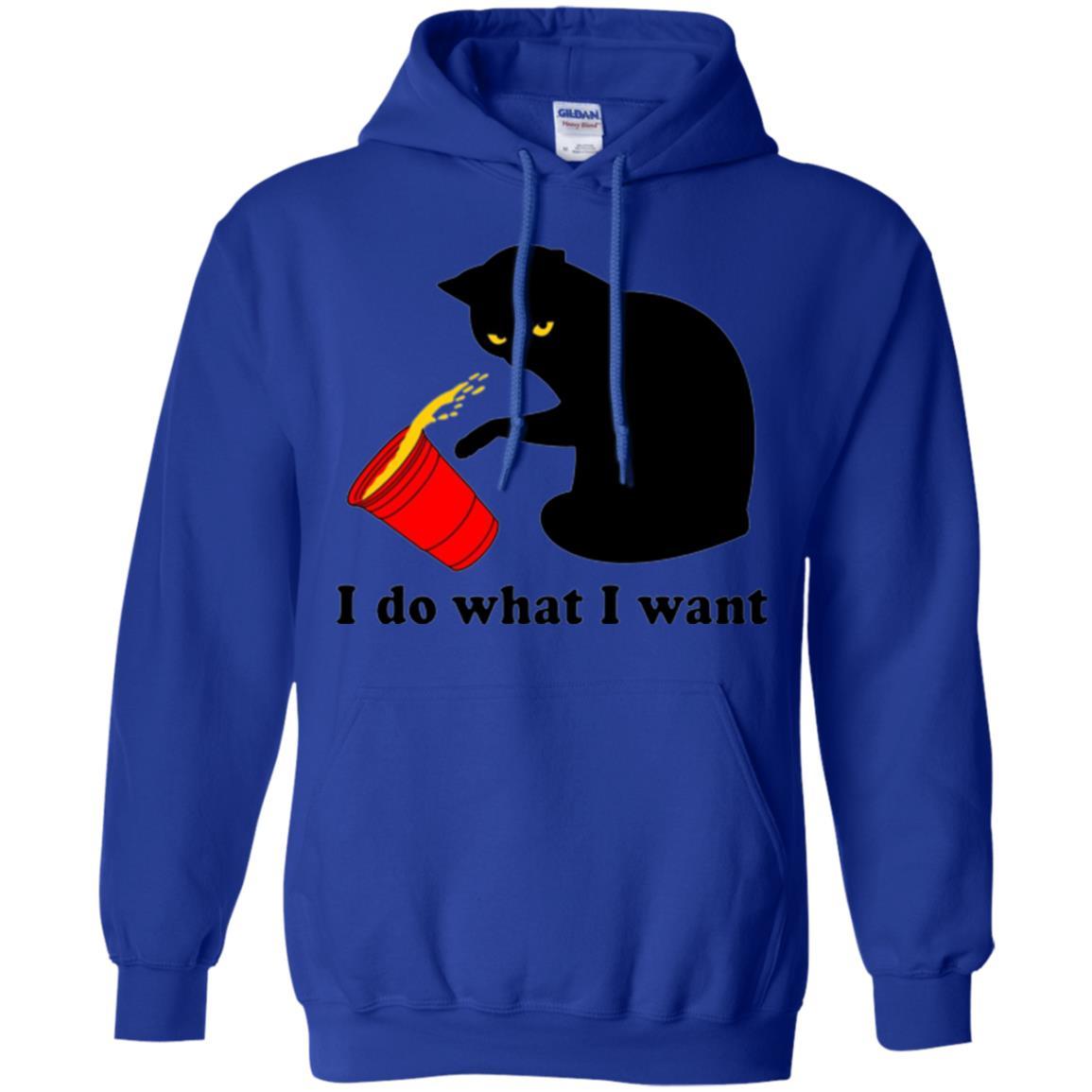 Cat Lover T-shirt I Do What I Want Royal