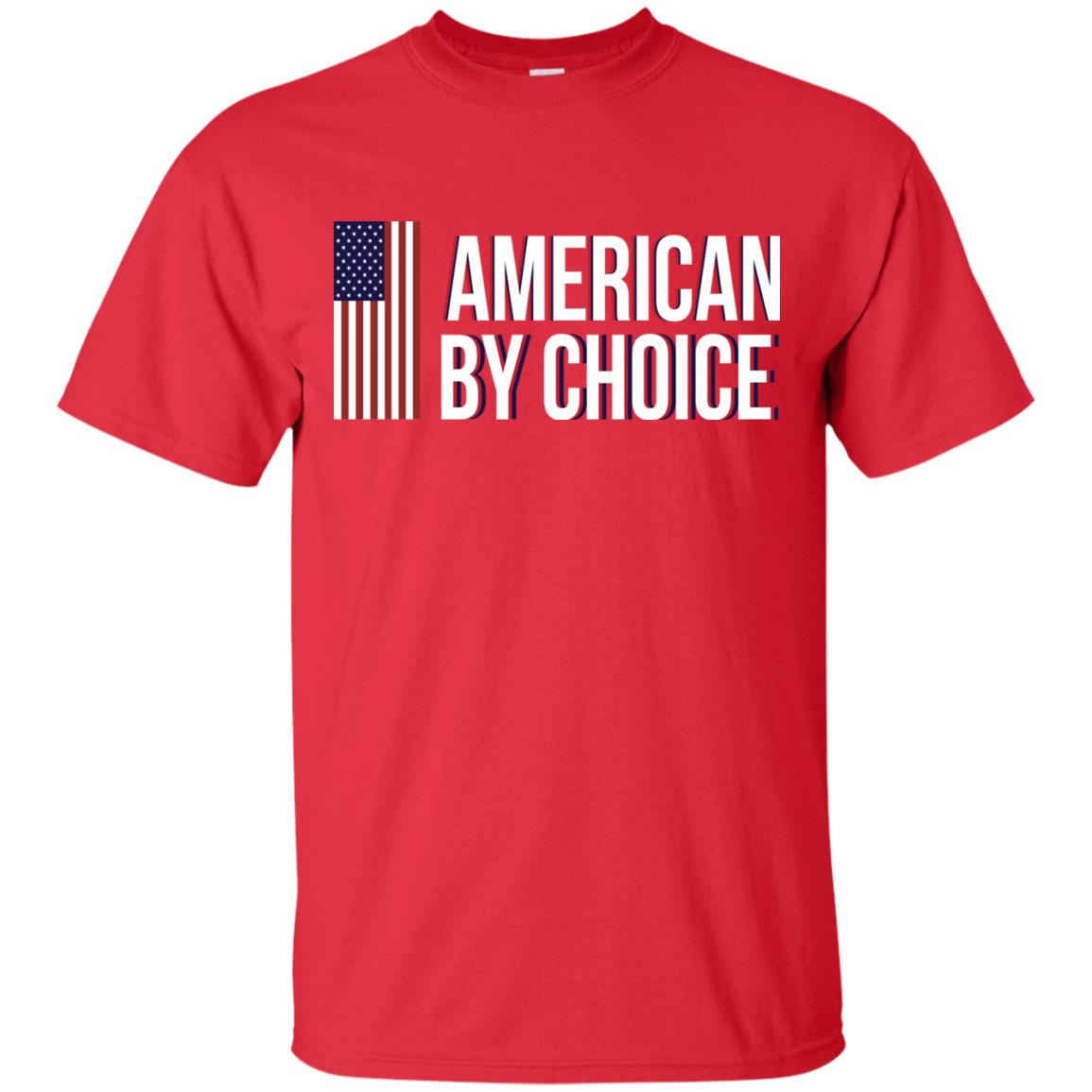 Flag Of American By Choice T-shirt Red