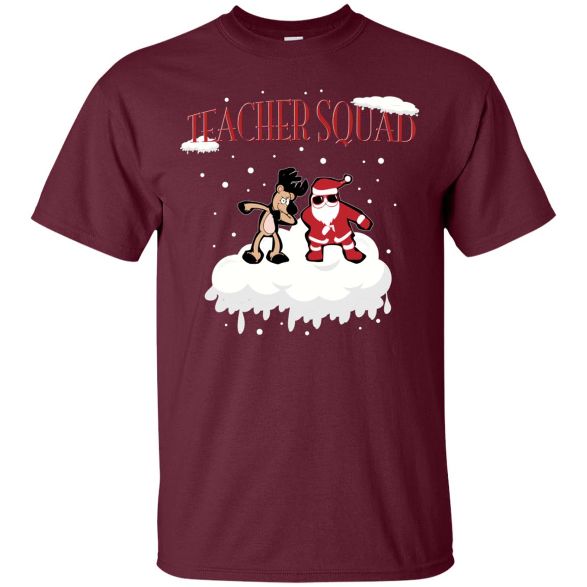 Teacher Squad Teaching X-mas Gift Shirt Maroon
