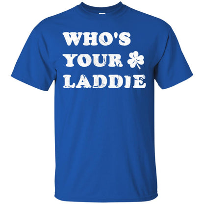 Whos Your Laddie Cute Shamrock T-shirt Royal