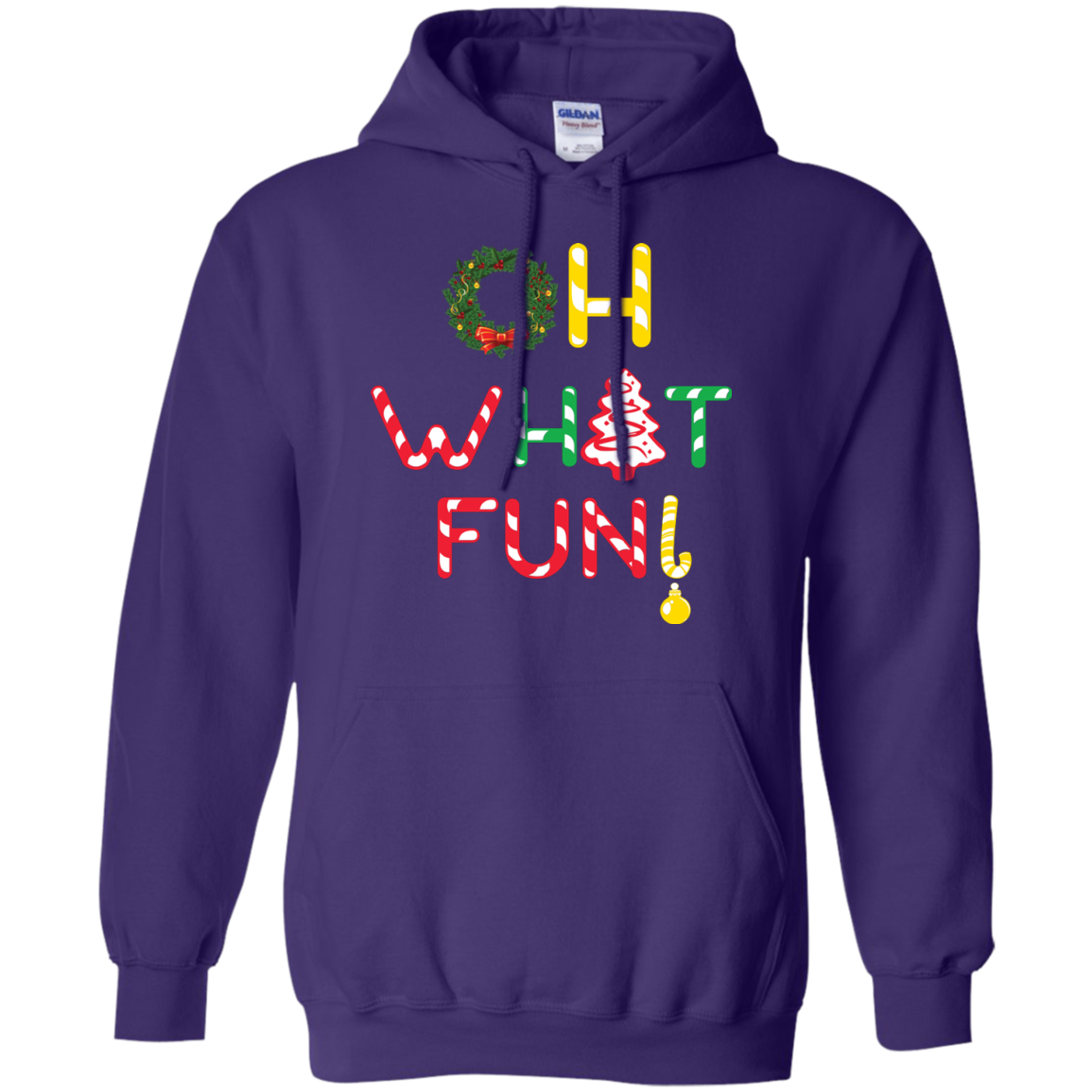Christmas T-shirt Oh What Fun Purple