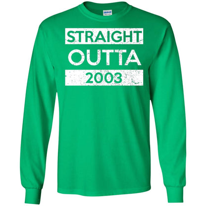 Brithday T-shirt Straight Outta 2003 Irish Green