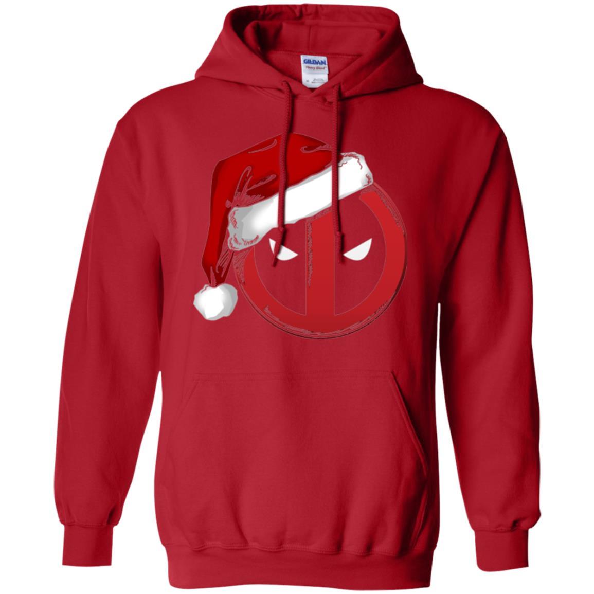 Christmas T-shirt Marvel Deadpool Icon Santa Hat Christmas Graphic Red