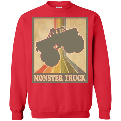 Vintage Big Size Truck Tee Retro Monster Truck T Shirt Red