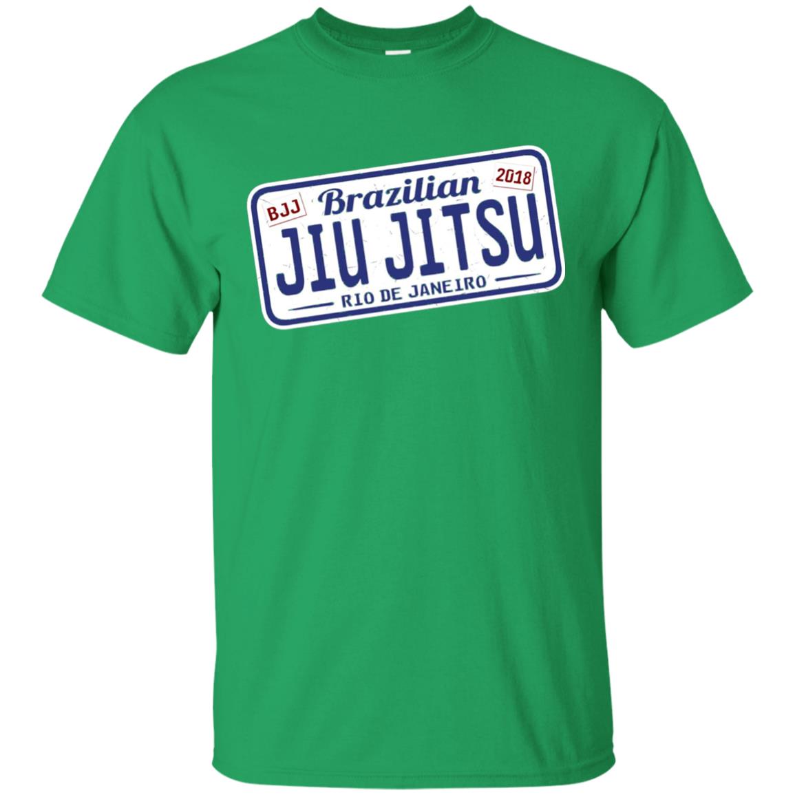 Funny Jiu Jitsu Bjj License Plate T-shirt Irish Green