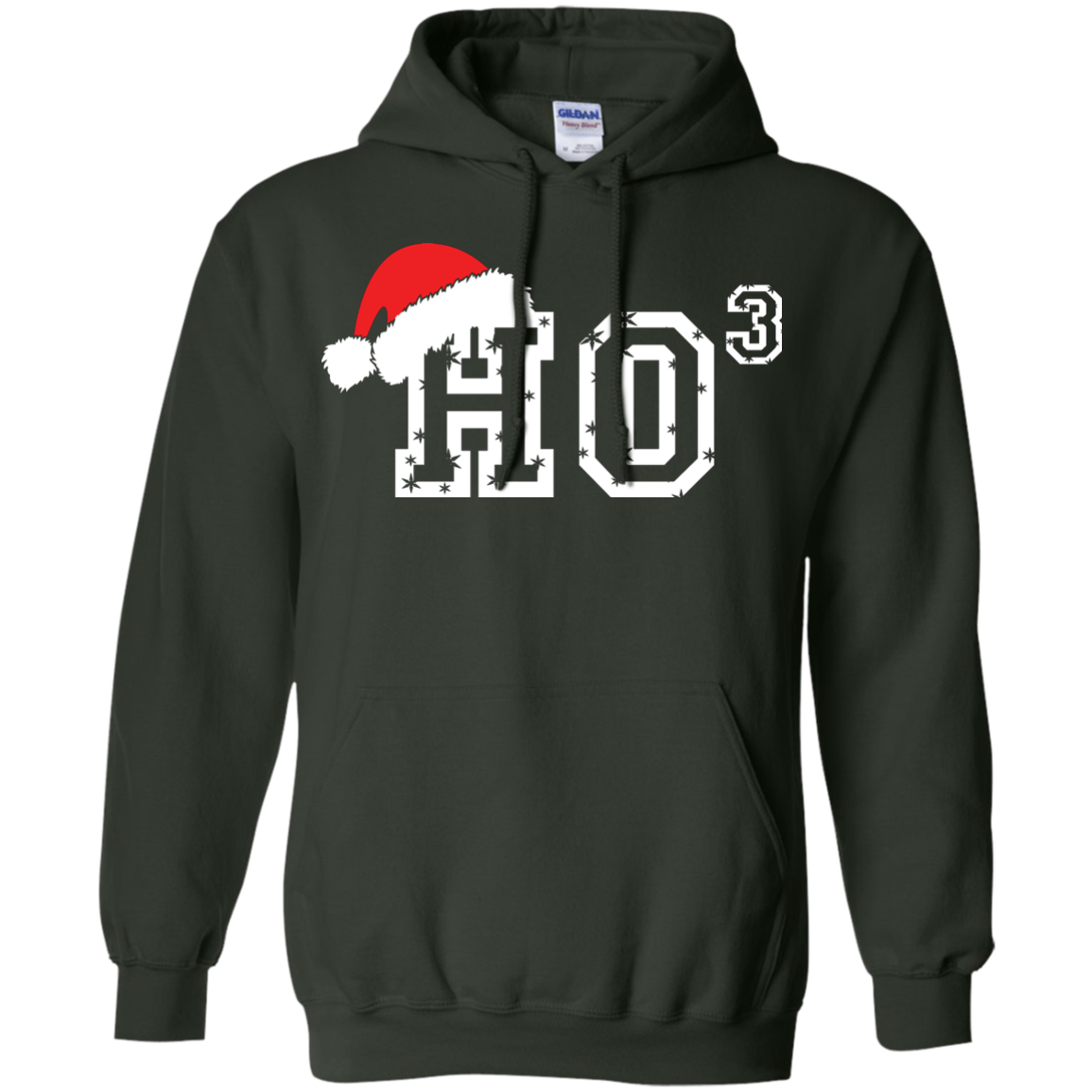 Christmas T-Shirt Ho Ho Ho Forest Green