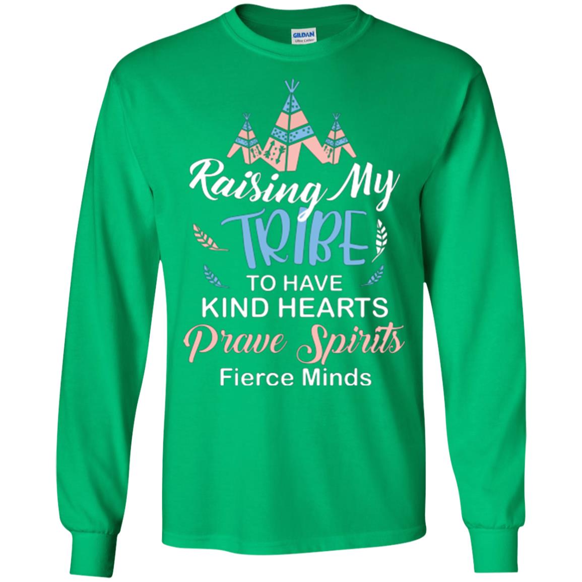 Mommy T-shirt Raising My Tribe To Have Kind Hearts Irish Green