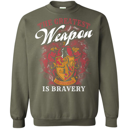 The Greatest Weapon Is Bravery Harry Potter Fan T-shirtG180 Gildan Crewneck Pullover Sweatshirt 8 oz.