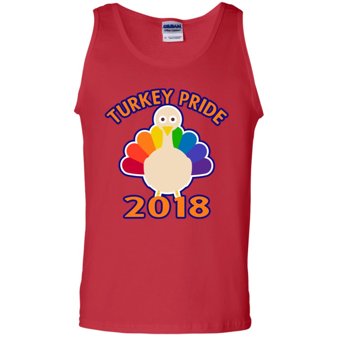 Turkey Pride Rainbow Lgbtq Thanksgiving Gift Shirt Red