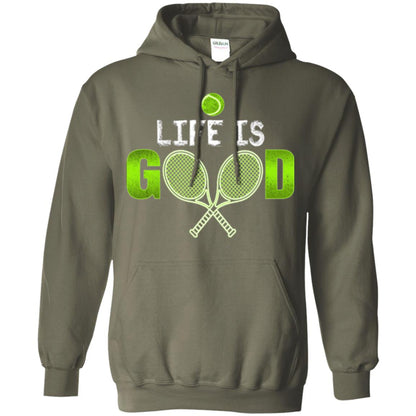 Tennis Lovers T-shirt Life Is Good Military Green