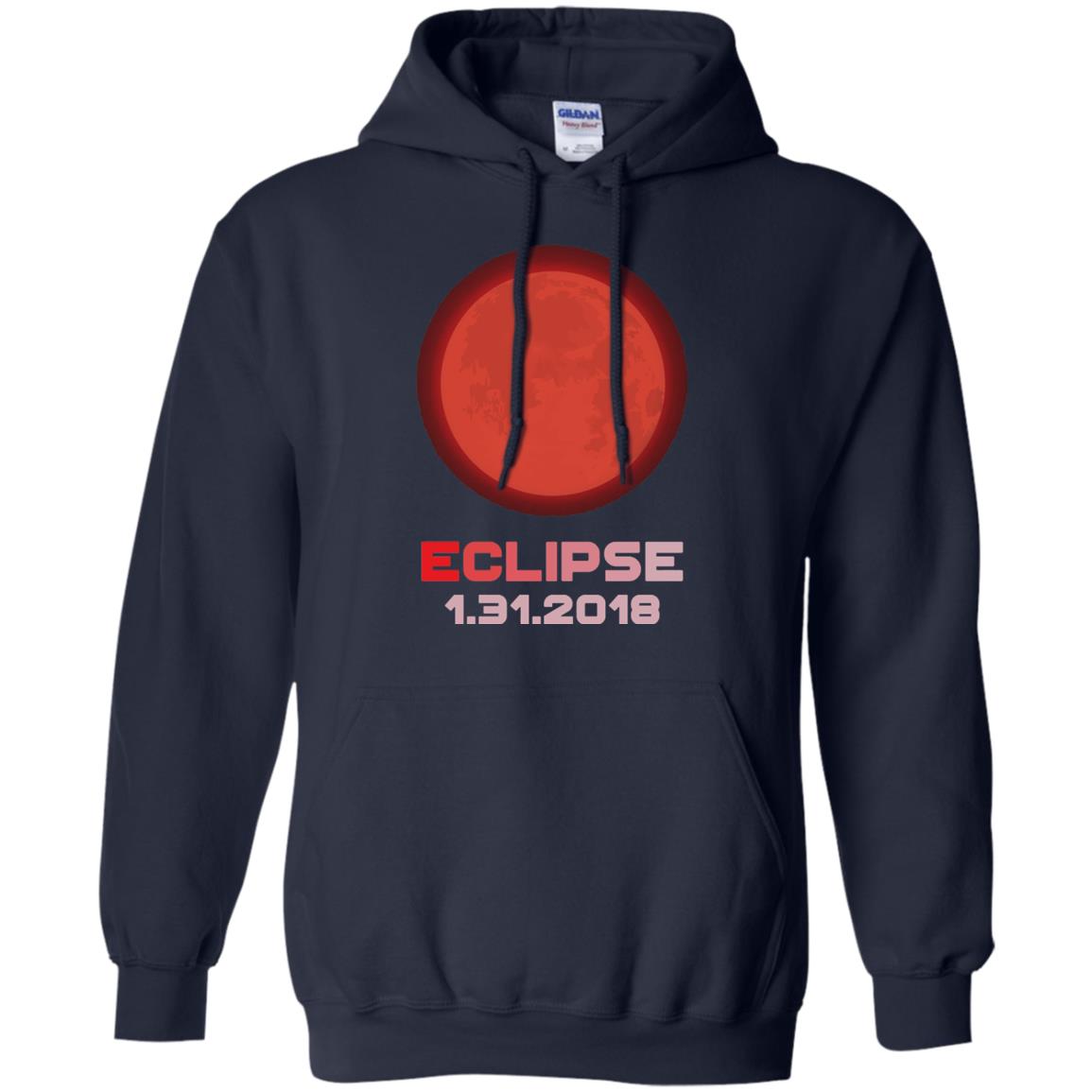 Eclipse January 31st 2018 Total Lunar Eclipse T-shirt Navy