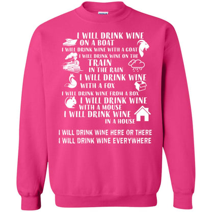 I Will Drink Wine On A Boat I Will Drink Wine Everywhere Shirt Heliconia