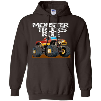 Monster Trucks Rule T-shirt Dark Chocolate