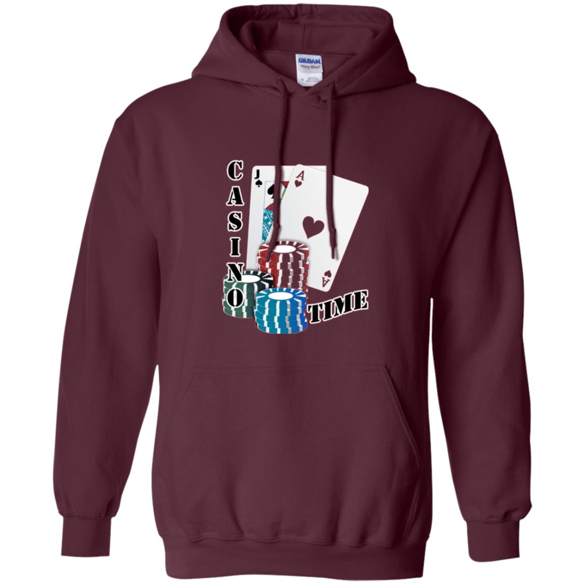 Fun Gambling T-shirt Casino Time Maroon