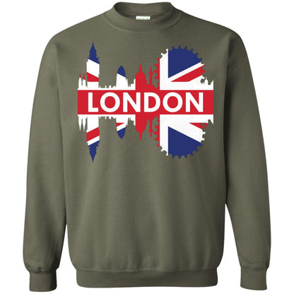 Flag Of United Kingdom London Gift Shirt For Britain Military Green