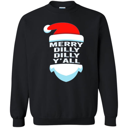 Christmas T-shirt Dilly Dilly Y_all Santa Claus Black