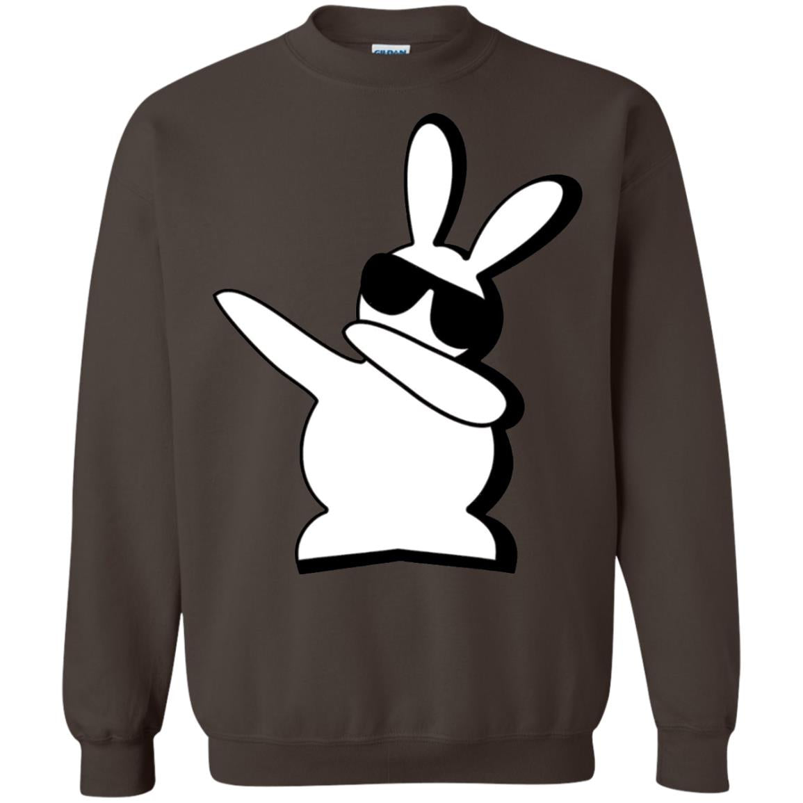 Dabbing Hip Hop Bunny Easter Shirt Dark Chocolate