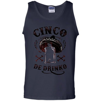 Badass Cinco De Drinko T-shirt Funny Cinco De Mayo Navy