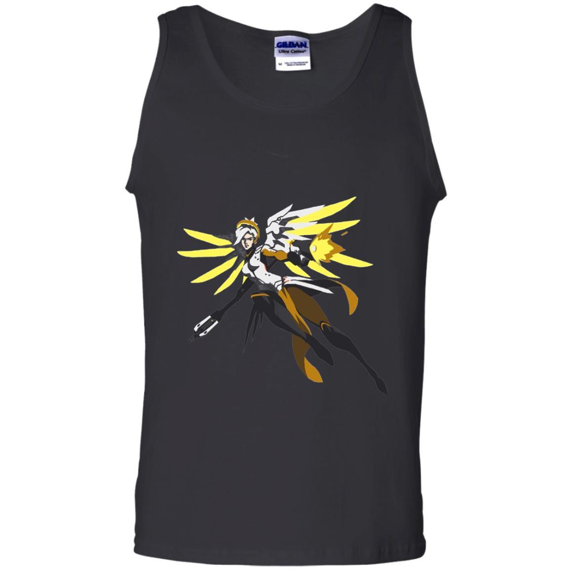 Overwatch Mercy Battle Ready Spray T-Shirt Black