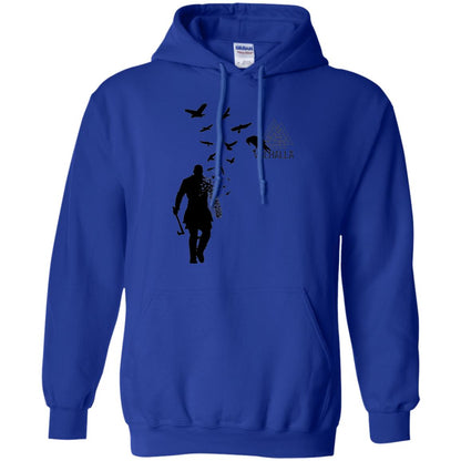 Vikings Axe Ragnar Lothbrok Flock Of Ravens Valhalla Symbol T-shirt Royal