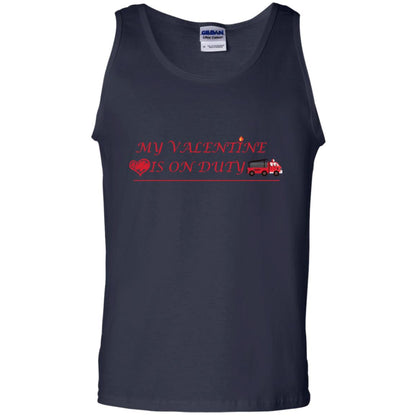 My Valentine Is On Duty Firefighter's Girlfriend Shirt Navy
